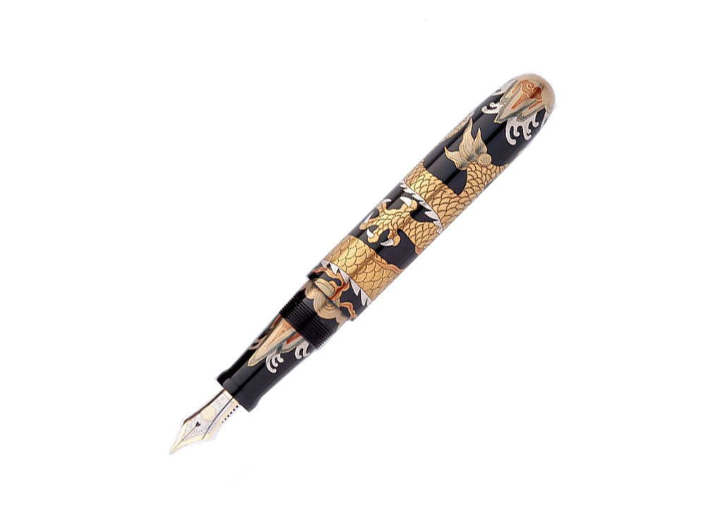 Nakaya Cigar Makie Dragon of the Chinese Emperor Fountain Pen, Portable