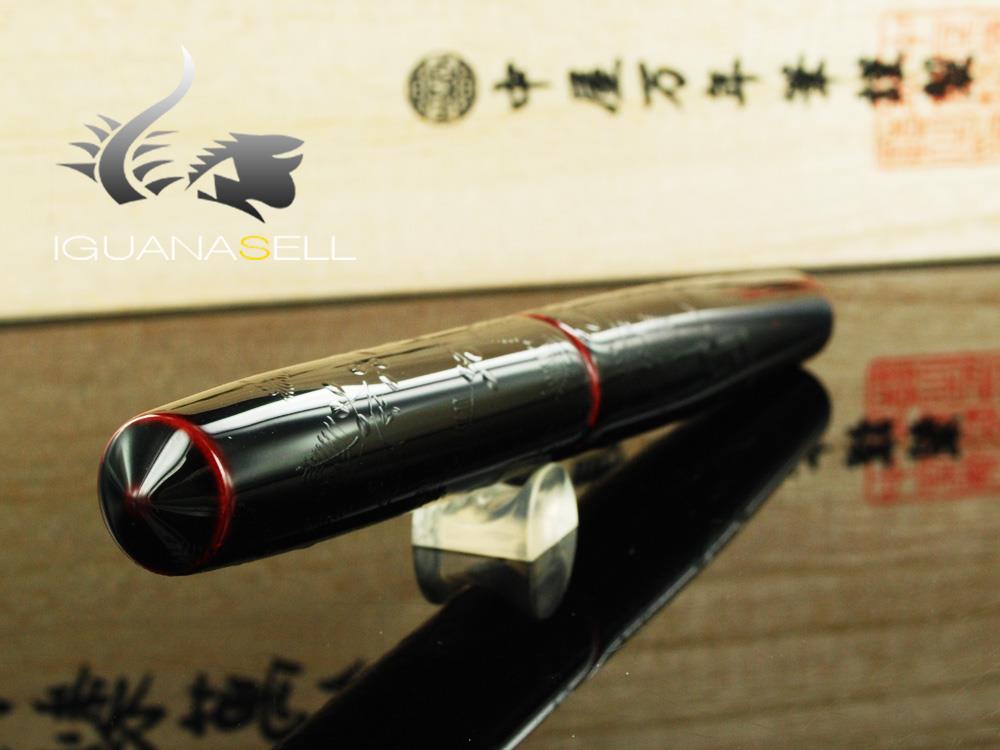 Nakaya Cigar Piccolo Hagi Fountain Pen, Ebonite and Urushi lacquer