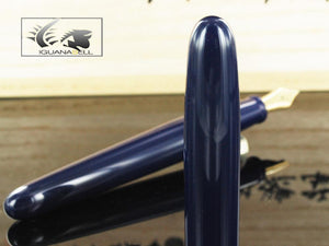 Nakaya Cigar Portable Shobu Fountain Pen, Ebonite and Urushi lacquer