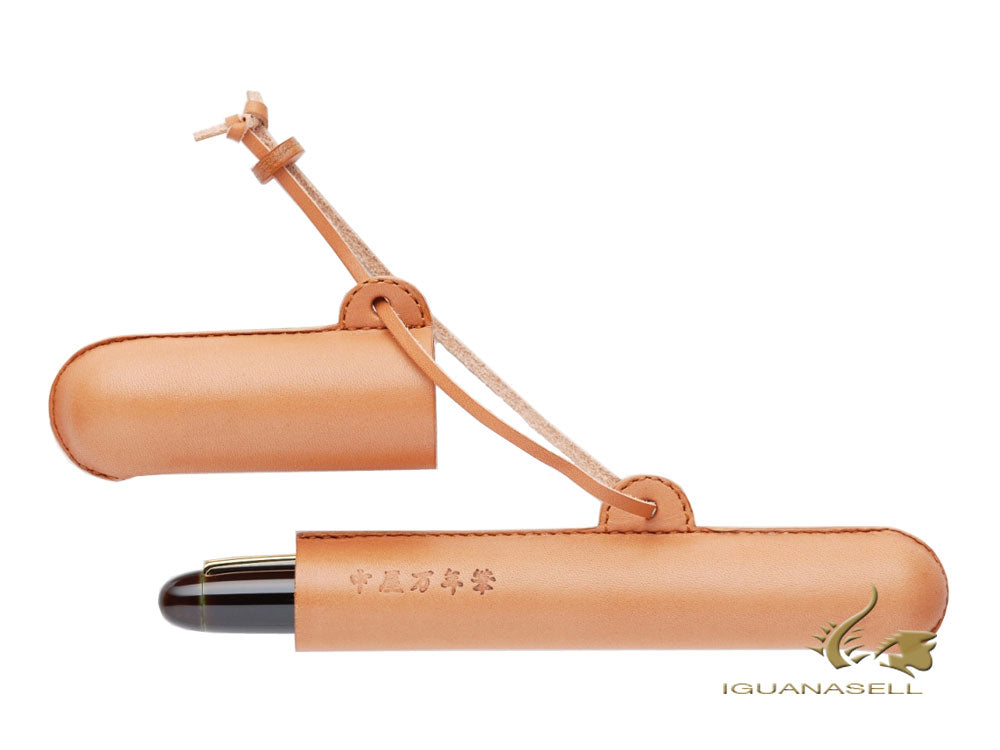 Nakaya Pen Case, Leather, Brown, 1 Writing Instrument