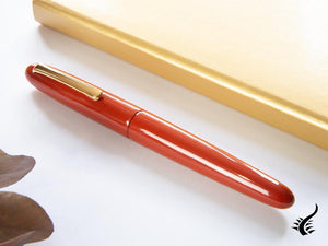 Nakaya Writer Fountain Pen, Arai Shu, Ebonite and Urushi lacquer