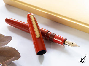 Nakaya Writer Fountain Pen, Arai Shu, Ebonite and Urushi lacquer