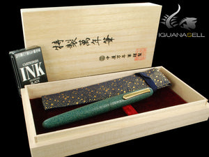 Nakaya Writer Fountain Pen Midori-Ishime, Portable, Ebonite