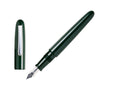 Nakaya Writer Portable Fountain Pen Midori, Ebonite, Rhodium plated