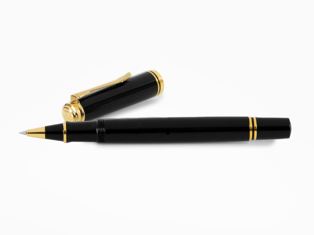 Pelikan R400 Rollerball pen, Black Resin, Gold trim, 987958