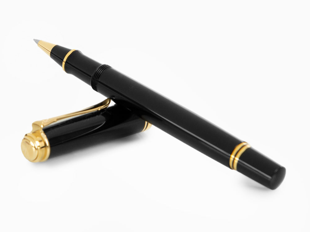 Pelikan R400 Rollerball pen, Black Resin, Gold trim, 987958