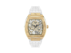 Philipp Plein The Skeleton Automatic Watch, PVD Gold, Grey, 44 mm, PWBAA0421
