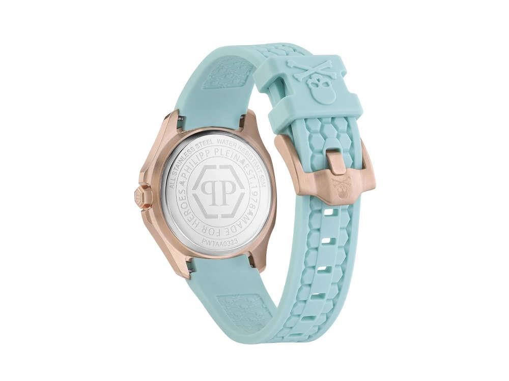 Philipp Plein Lady Quartz Watch, Turquoise, 38 mm, Mineral crystal 