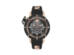 Philipp Plein Rich Automatic Watch, PVD Gold, Black, 46 mm, PWUAA0623