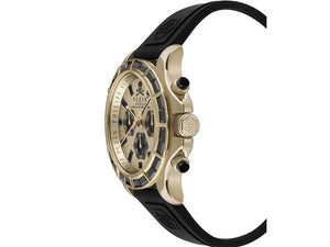 Philipp Plein Nobile Racing Quartz Watch, PVD Gold, Golden, 43 mm, PWVAA0223
