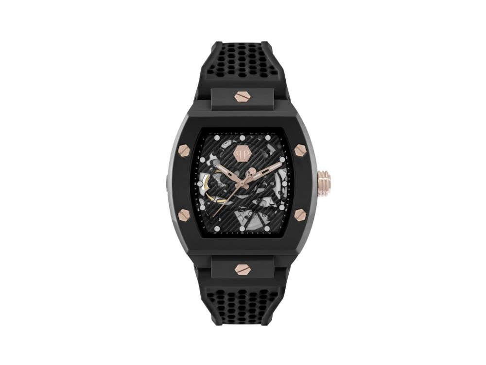 Philipp Plein The Skeleton Ecoceramic Automatic Watch, Black, 44 mm, PWVBA0523