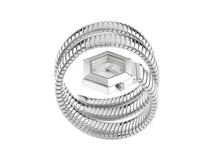 Philipp Plein Snake Hexagon Quartz Watch, Silver, 28 mm, PWZAA0123