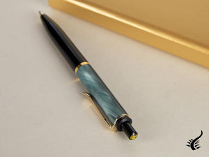 Pelikan K200 Ballpoint pen, Green Marble, Gold trim, 996694