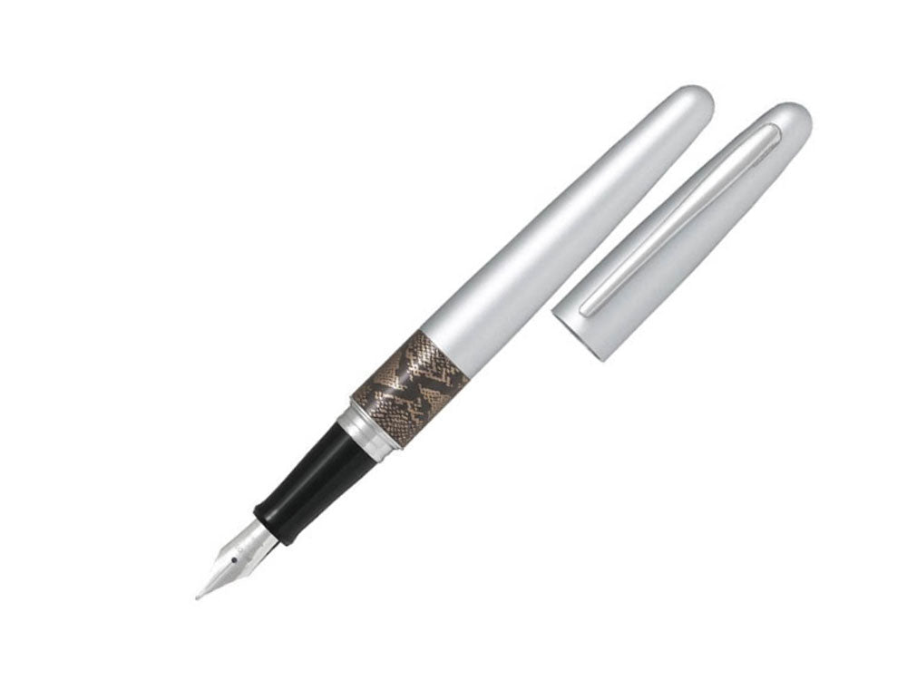 Pilot MR Pens Collection Urban Animal Piton Fountain Pen, Metal, Silver