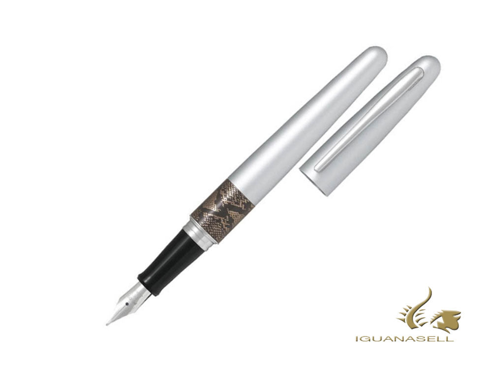 Pilot MR Pens Collection Urban Animal Piton Fountain Pen, Metal, Silver