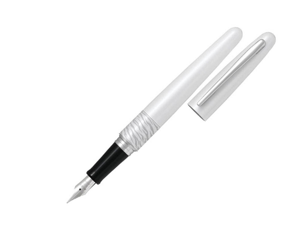 Pilot MR Pens Collection Urban Animal Tiger Fountain Pen, Metal, White
