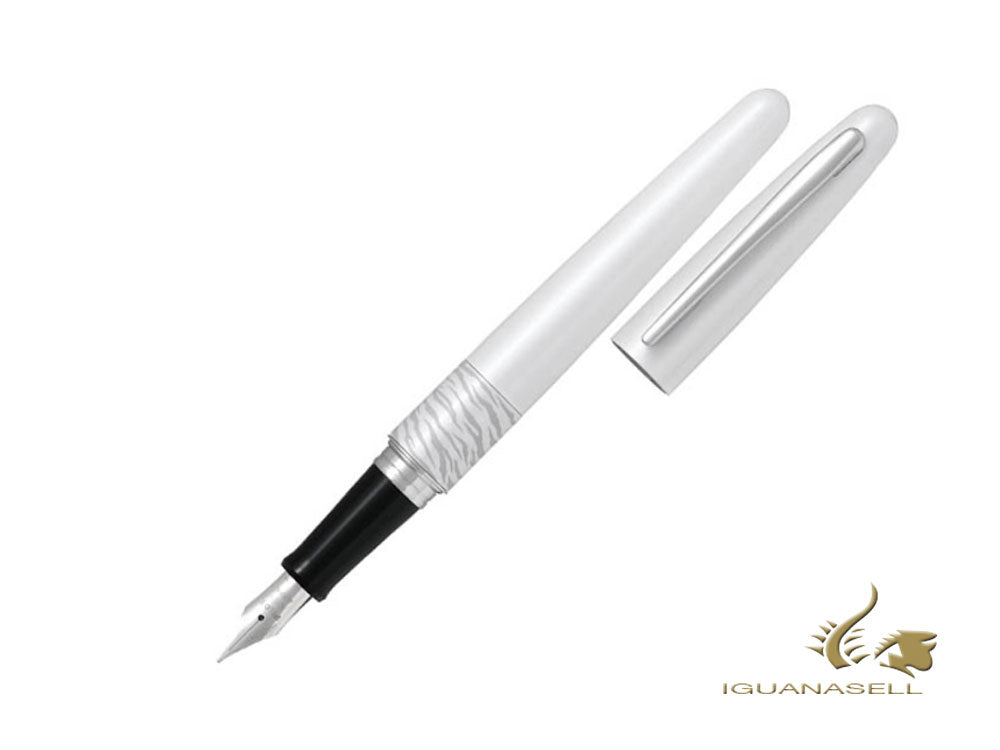 Pilot MR Pens Collection Urban Animal Tiger Fountain Pen, Metal, White