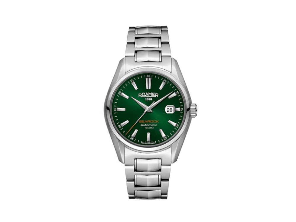 Roamer Searock Automatic Watch, ETA 2824-2, 42 mm, Green, 210633 41 75 20