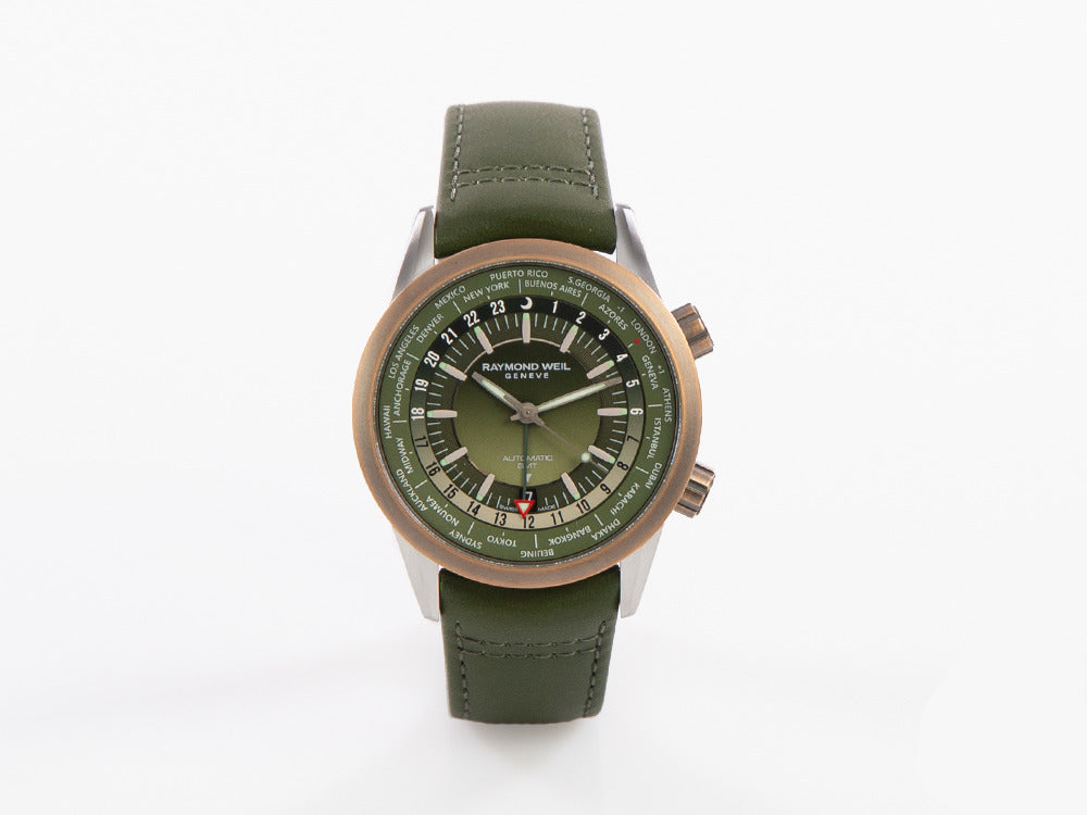 Raymond Weil Freelancer Automatic Watch, Bronze, 40.5 mm, Green, 2765-SBC-52001