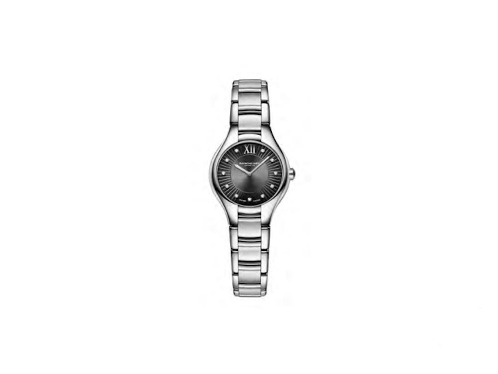 Raymond Weil Noemia Ladies Quartz Watch, Grey, 24 mm, Diamonds, 5124-ST-60181