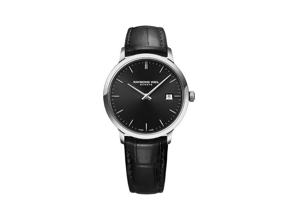 Raymond Weil Toccata Quartz Watch, Black, 39 mm, Day, 5485-ST-20001