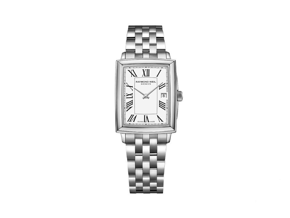Raymond Weil Toccata Ladies Quartz Watch, White, 34.6 mm, Day, 5925-ST-00300