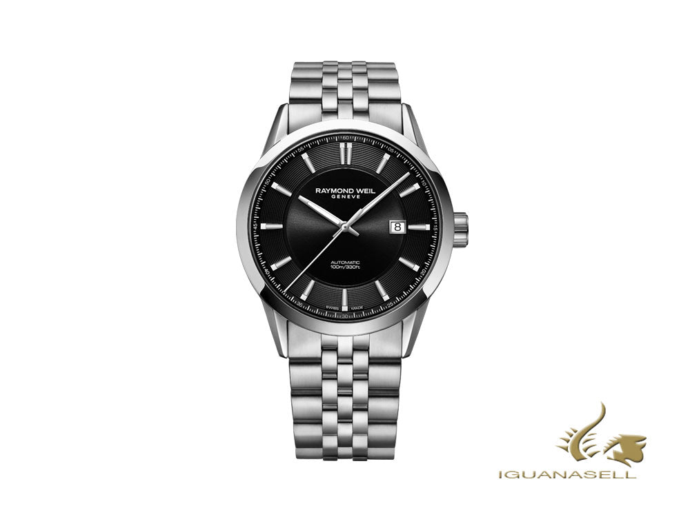 Raymond Weil Freelancer Automatic Watch, 42 mm, Black, Steel, 2731-ST-20001