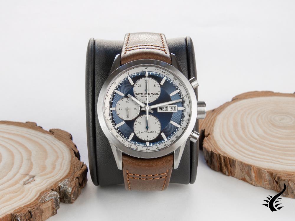 Raymond Weil Freelancer Automatic Watch, 42 mm, Blue, 10 atm, 7732-TIC-50421