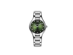 Raymond Weil Noemia Ladies Quartz Watch, Green, 32 mm, Diamonds, 5132-ST-52181