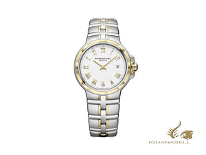 Raymond Weil Parsifal Ladies Quartz Watch, PVD Gold, Silver, Day, 5180-STP-00308
