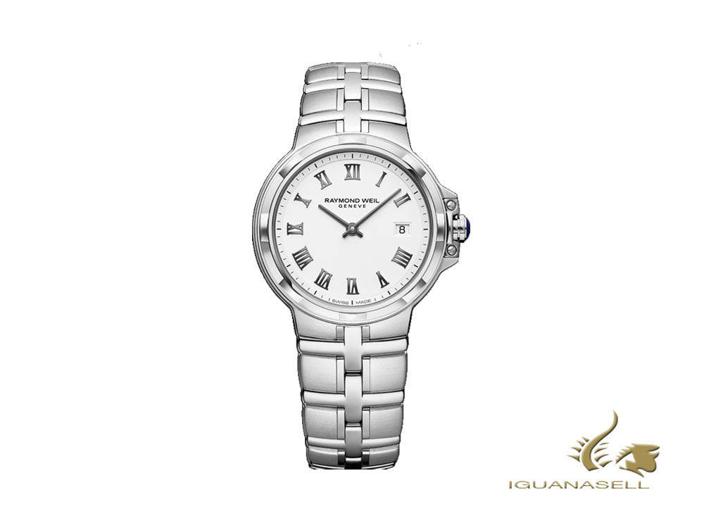 Raymond Weil Parsifal Ladies Quartz Watch, Silver, Day, 5180-ST-00300
