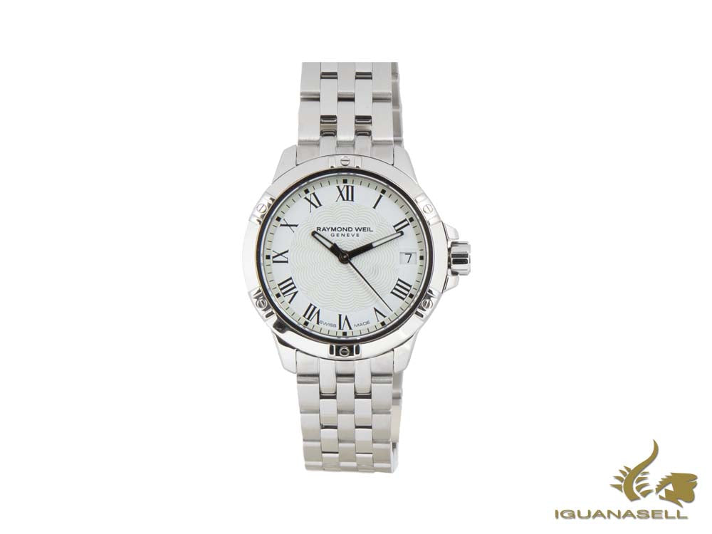 Raymond Weil Tango Ladies Quartz Watch, White, 30mm, Day, 5960-ST-00300
