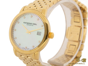 Raymond Weil Toccata Ladies Quartz Watch, Gold, Mother of pearl, 5985-P-97081
