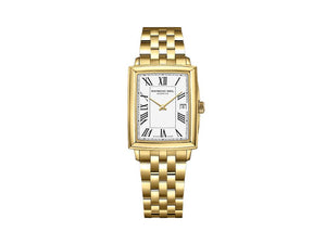 Raymond Weil Toccata Ladies Watch, PVD Gold, White, 23.4 mm, Day, 5925-P-00300