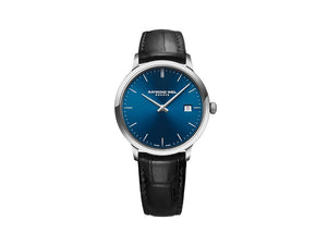 Raymond Weil Toccata Quartz Watch, Blue, 39 mm, Day, Leather, 5485-STC-50001