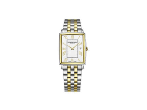 Raymond Weil Toccata Quartz Watch, PVD Gold, White, Rectangular, 5425-STP-00308