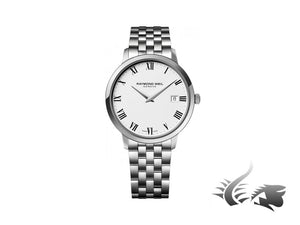 Raymond Weil Toccata Quartz watch, White, 42 mm, Day, 5588-ST-00300