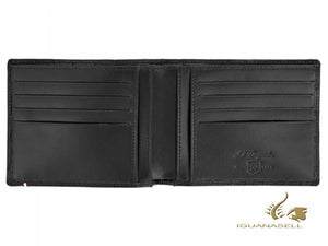 S.T. Dupont Line D Croco Dandy Wallet, Black, Leather, 8 Cards, 180063