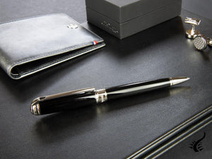 S.T. Dupont New Line D Medium Ballpoint pen, Lacquer, Black, Palladium, 415100M