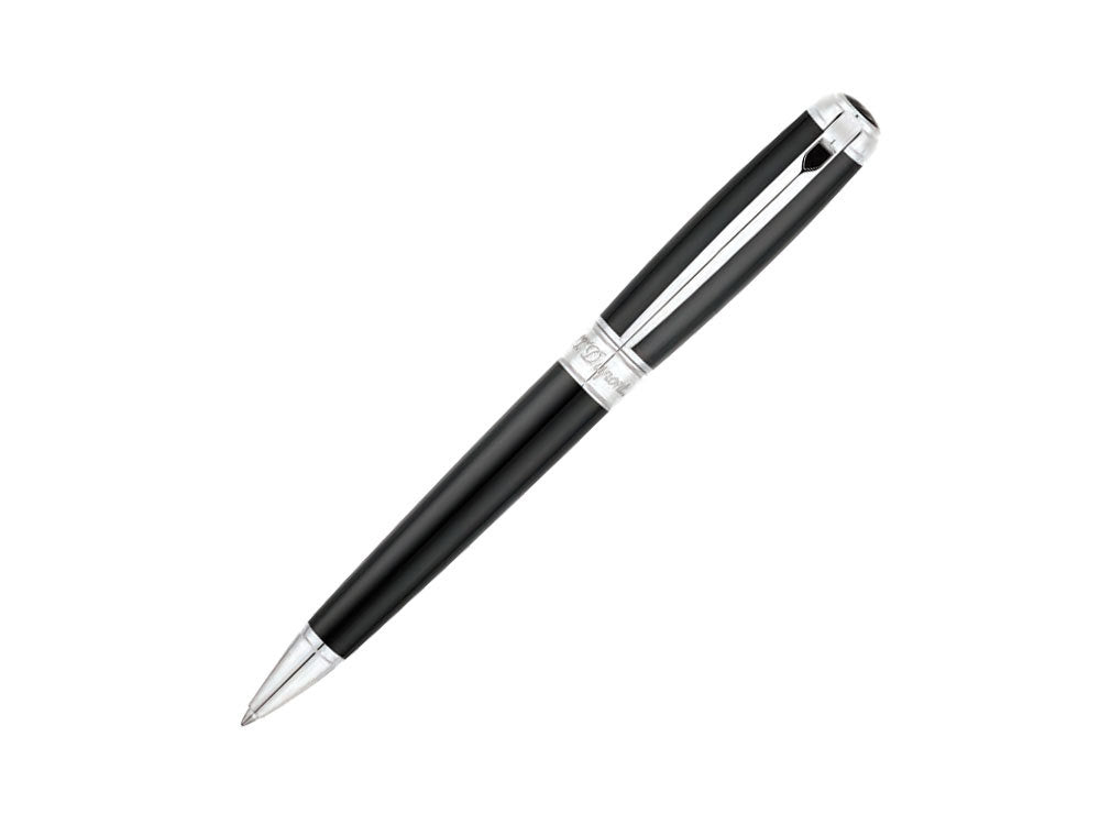 S.T. Dupont New Line D Large Ballpoint pen, Lacquer, Black, Palladium, 415100L