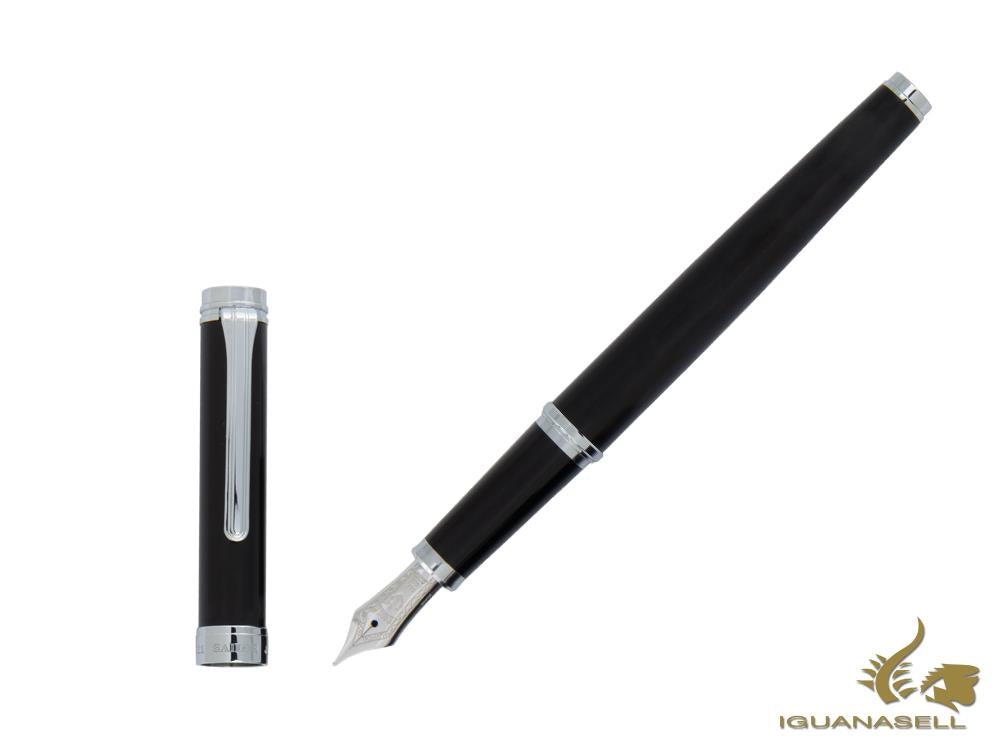 Sailor Barcarolle Fountain Pen, Platinum trim, Matt Black, 11-1529-420