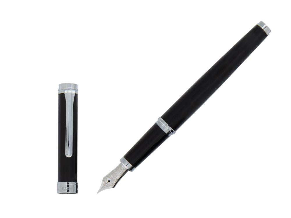 Sailor Barcarolle Fountain Pen, Platinum trim, Matt Black, 11-1529-420
