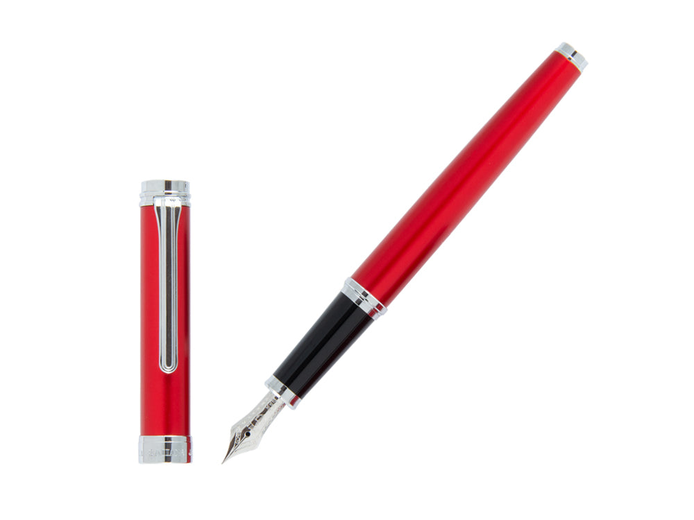 Sailor Barcarolle Fountain Pen, Silver trim, Red, 11-1529-430