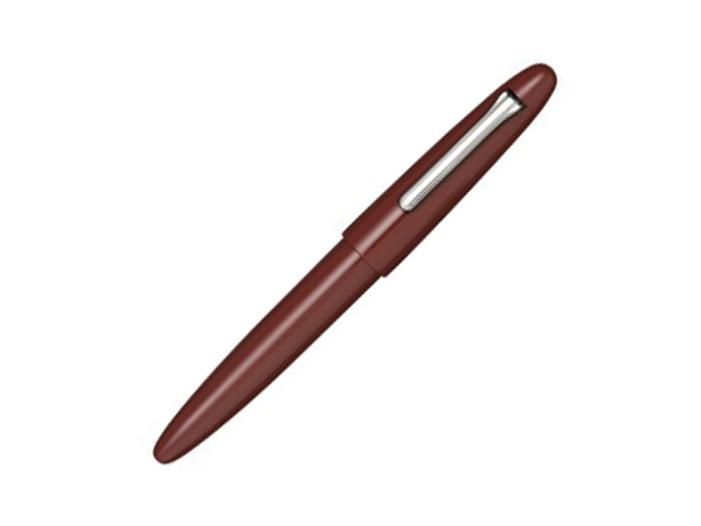 Sailor King of Pens Urushi Silver Fountain Pen, Bordeaux, Ebonite