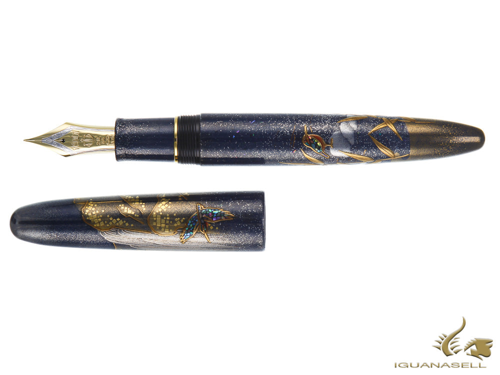 Sailor Taki to Shizen Kingfisher & Waterfall Maki-e Fountain Pen, L.E