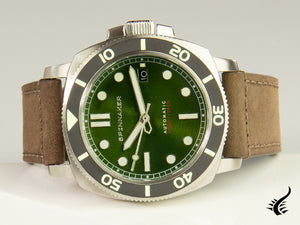 Spinnaker Hull Diver Automatic Watch, Green, 42 mm, 30 atm, SP-5088-03