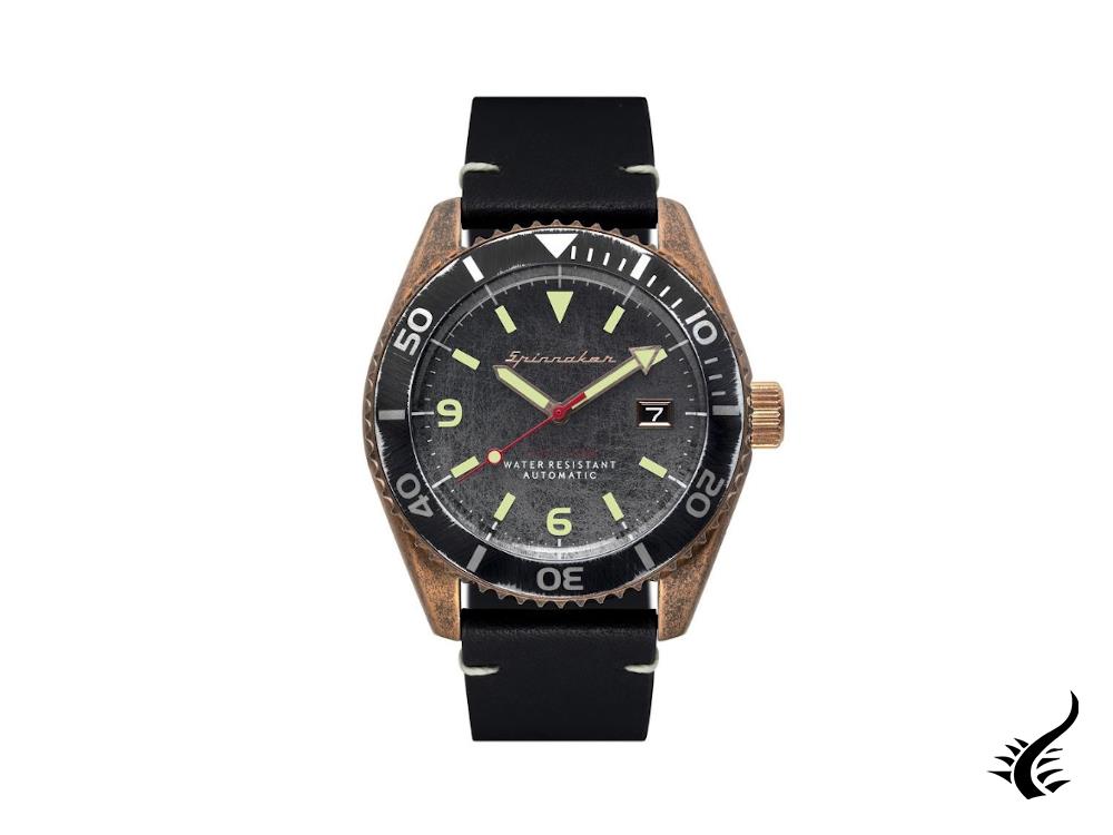 Spinnaker Wreck Automatic Watch, Black, 43 mm, 10 atm, SP-5065-04