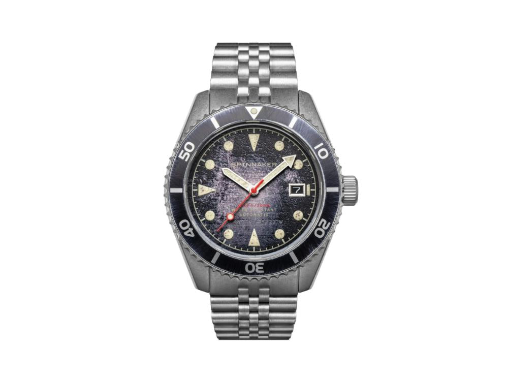 Spinnaker Wreck Automatic Watch, Black, 44 mm, 20 atm, SP-5089-11