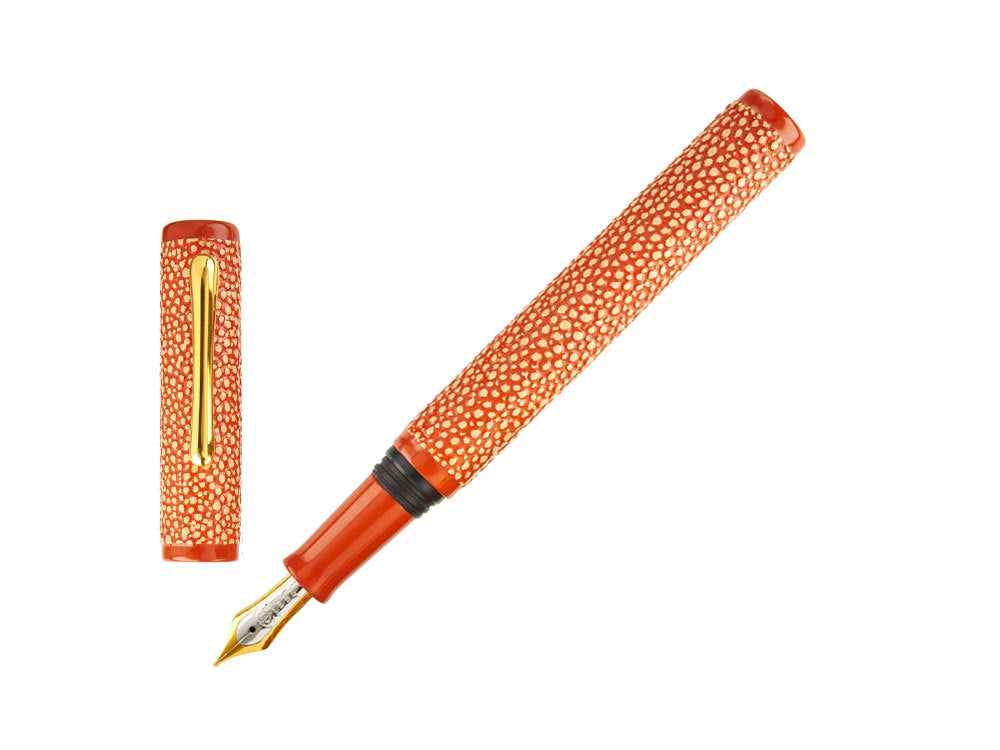 Taccia Reserve LE The Acuatic Coral Sea Fountain Pen, Urushi, Red