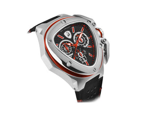 Tonino Lamborghini Spyder X Red SS Quartz Watch, Black, 53 mm, Chrono, T9XA-SS